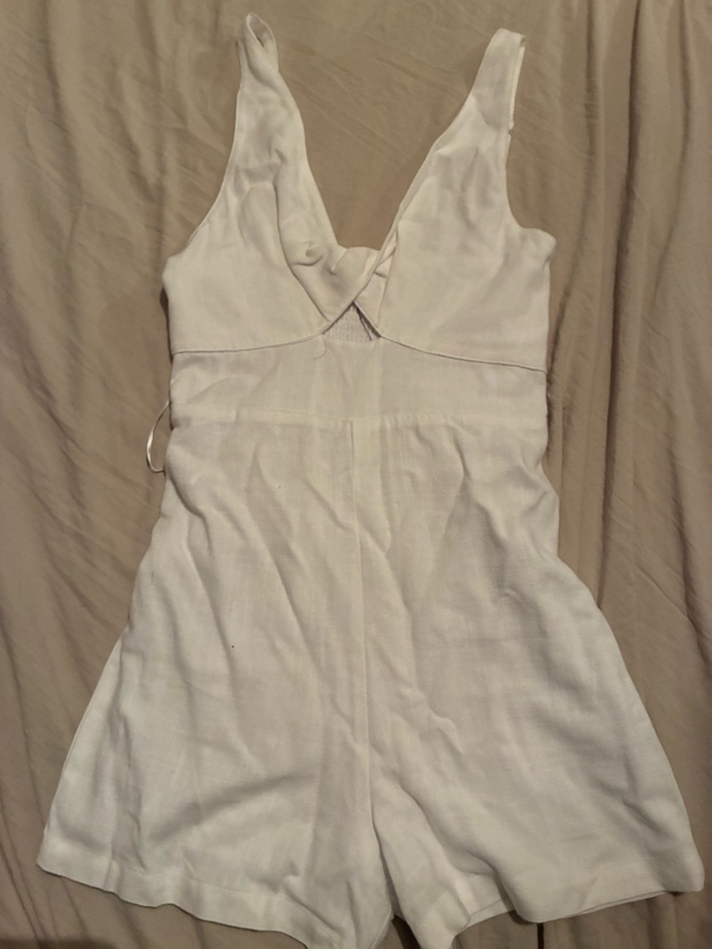 Francesca's White Smocked Tube Top - XS